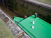 Narrowboat in a lock