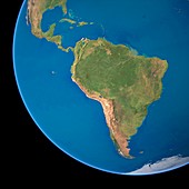 South America,satellite image