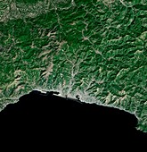 Genoa,Italy,satellite image