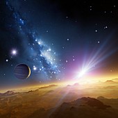 Extrasolar gas giant planet,artwork