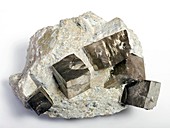 Iron pyrite crystals