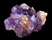 Fluorite and barite crystals