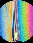 Candle flame,interferometer image