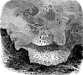 Crater of Vesuvius,19th century artwork