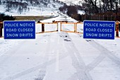 Road closed due to snow drifts