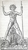 Colossus of Rhodes,16th century artwork