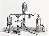 Chloroform analysis,19th century artwork