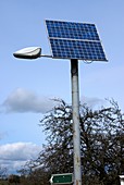 Solar powered street light,UK