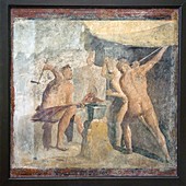 Forge of Hephaistos,Roman fresco
