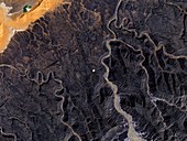 Amguid crater,satellite image