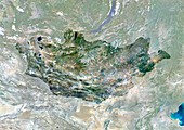 Mongolia,satellite image