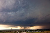 Supercell thunderstorm and tornado,USA