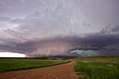 Severe storm over fields,USA