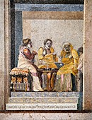 Preparing a love potion,Roman mosaic