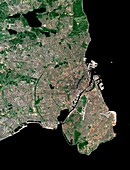 Copenhagen,Denmark,satellite image