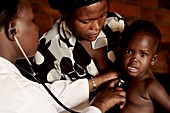 Doctor and child patient,Uganda