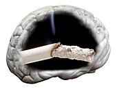 Nicotine addiction,conceptual image
