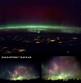 Aurora Borealis from Earth and space