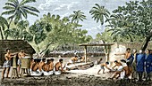 Human sacrifice in Tahiti,artwork