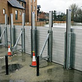 Flood barrier,Shropshire,UK