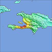 2010 Haiti earthquake intensity map