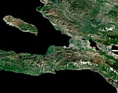 Haiti,Caribbean,satellite image