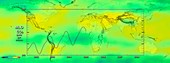 Global carbon dioxide variations,2005