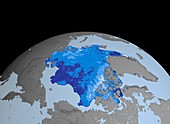 Autumn Arctic sea ice thickness,2008