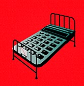 Hospital bed costs,conceptual image