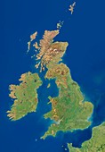 British Isles,satellite image