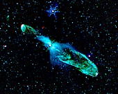 Stellar jets HH 46/47,infrared image