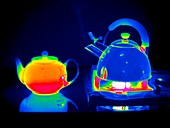Kettle and teapot,thermogram