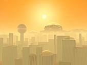 Future Earth cityscape,artwork