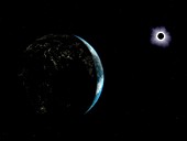Earth and solar eclipse