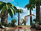 Pterosaur flying reptile,artwork