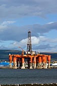 Oil drilling rig,North Sea