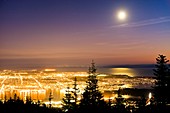 Vancouver at night,time-exposure image