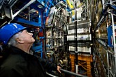 Peter Higgs at the ATLAS detector,CERN