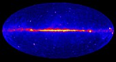 Fermi Gamma-ray Space Telescope sky map