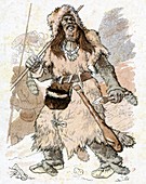 Stone Age man,early 20th century artwork