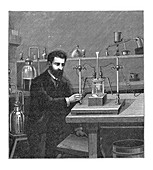 Moissan isolating fluorine,1886