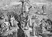 Vespucius off the Americas coast,artwork