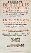 Title page of Libellus de Stellis,1587
