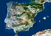 Iberian peninsula,satellite image