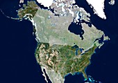North America,satellite image