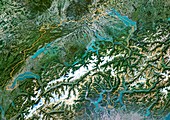 Switzerland,satellite image