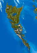 Queen Charlotte Islands,satellite image