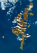 Shetland Islands,satellite image