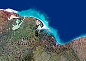 Indigirka River Delta,satellite image