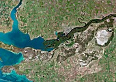 Dnieper River Delta,satellite image